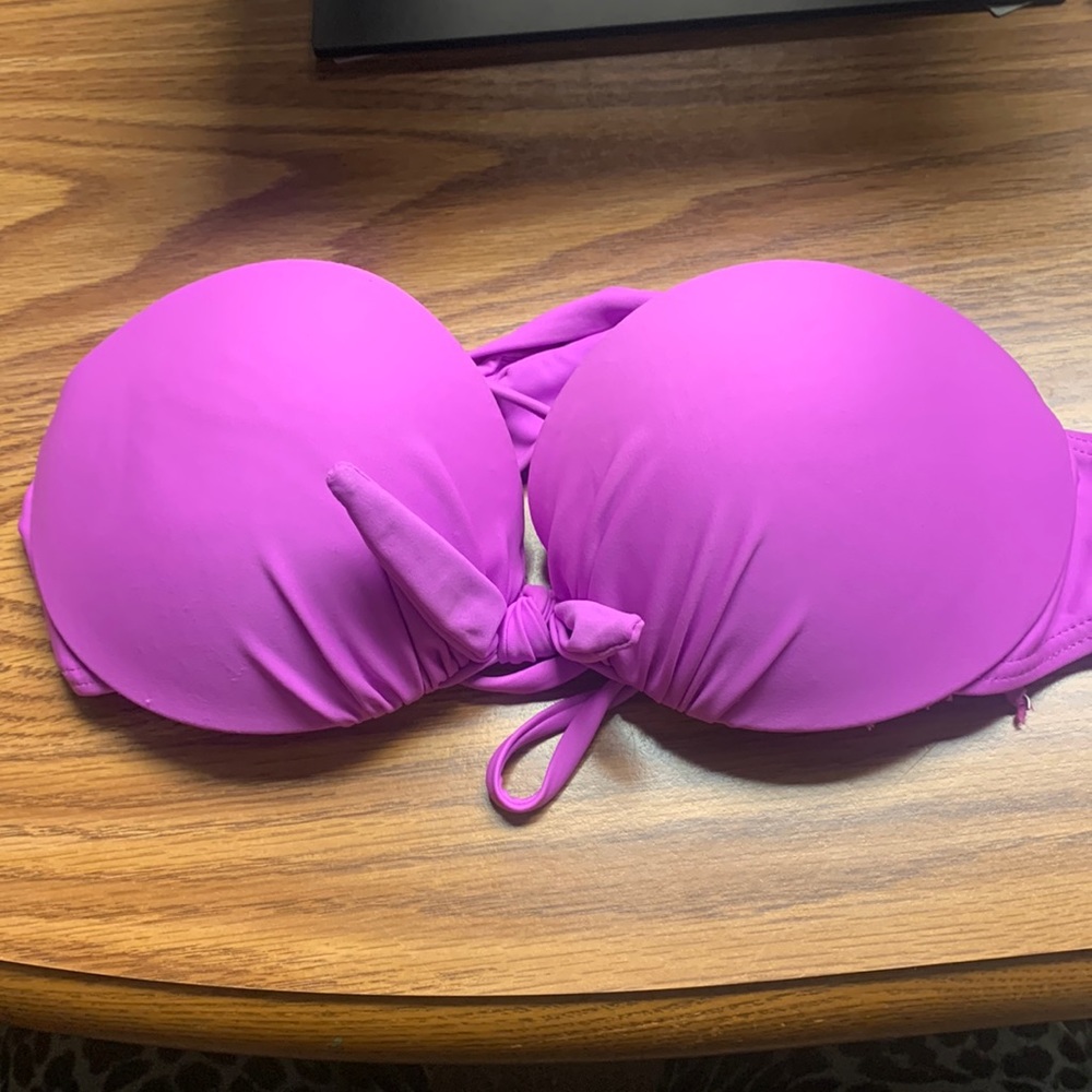 Candies Bandeau Swim Top with removal halter strap